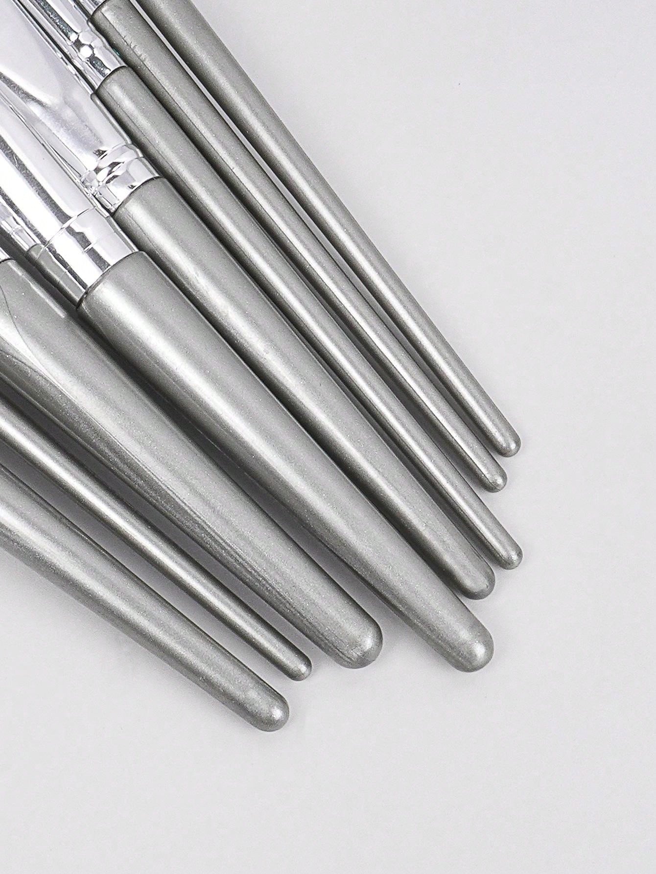 Shein 14pcs Makeup Brush Set gray - الصورة 2