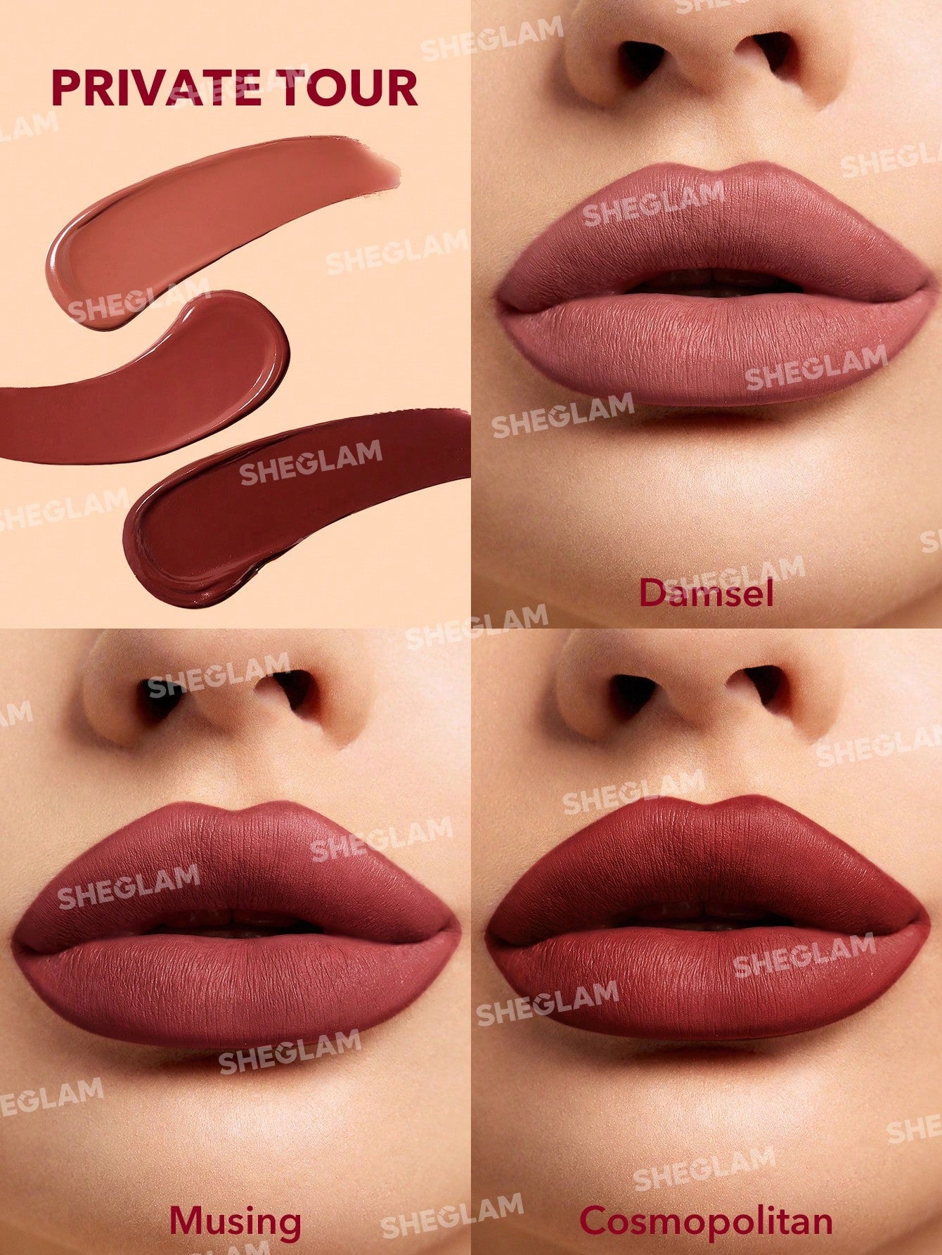 Sheglam Allure Mini 3 Piece Liquid Lipstick Set - Private Tour - الصورة 5