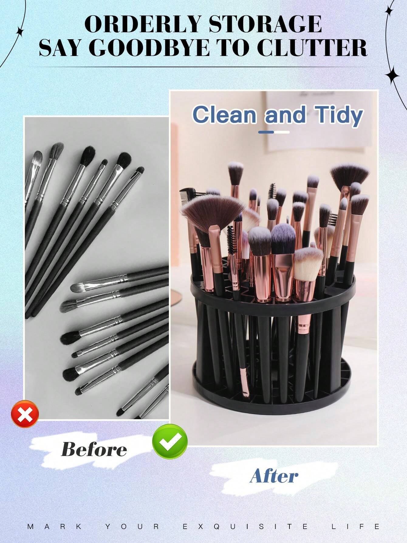 Shein 20pcs Makeup Brush Set and 1pc Storage Stand+6PCS Makeup Puff+5PCS Makeup Sponge with bag - Image 6