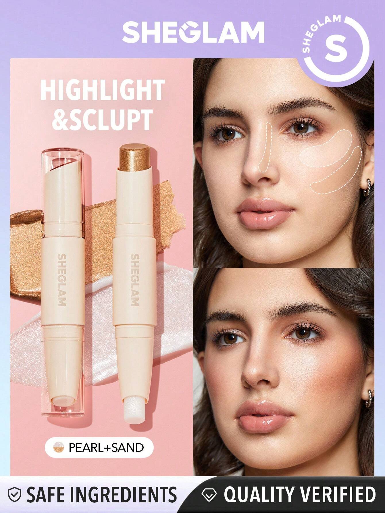 Sheglam Color and Sculpt Stick 2 In 1 Contour Dual Head Highlighter - الصورة 18