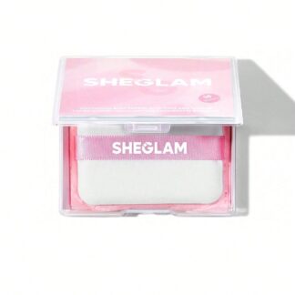 sheglam mattifying blot papers with puff and mirror pink