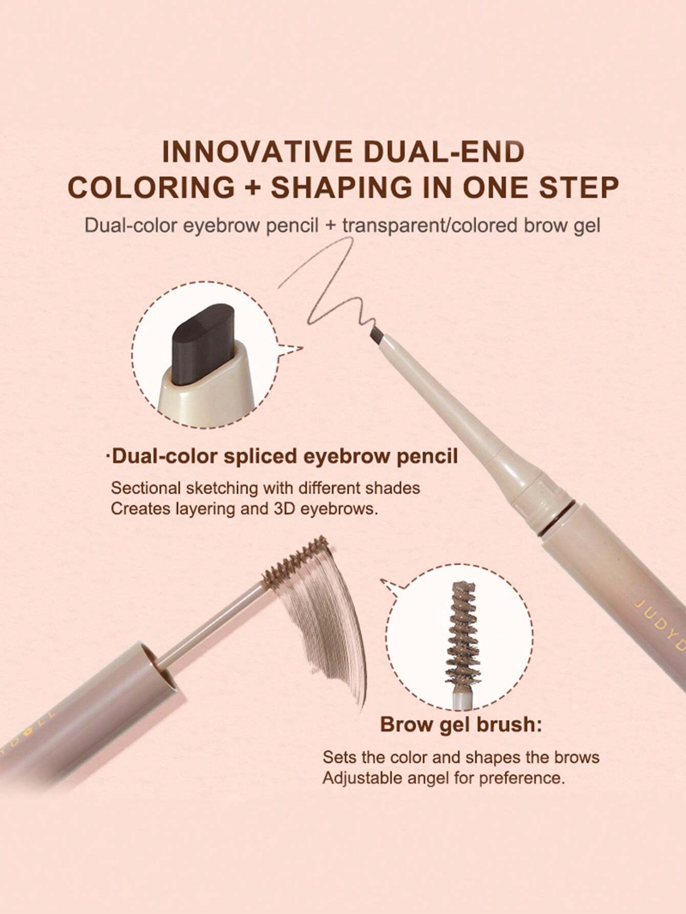 Sheglam Full Me In 2 in 1 - Eyebrow Pencil and Cream - Multi Color - الصورة 6