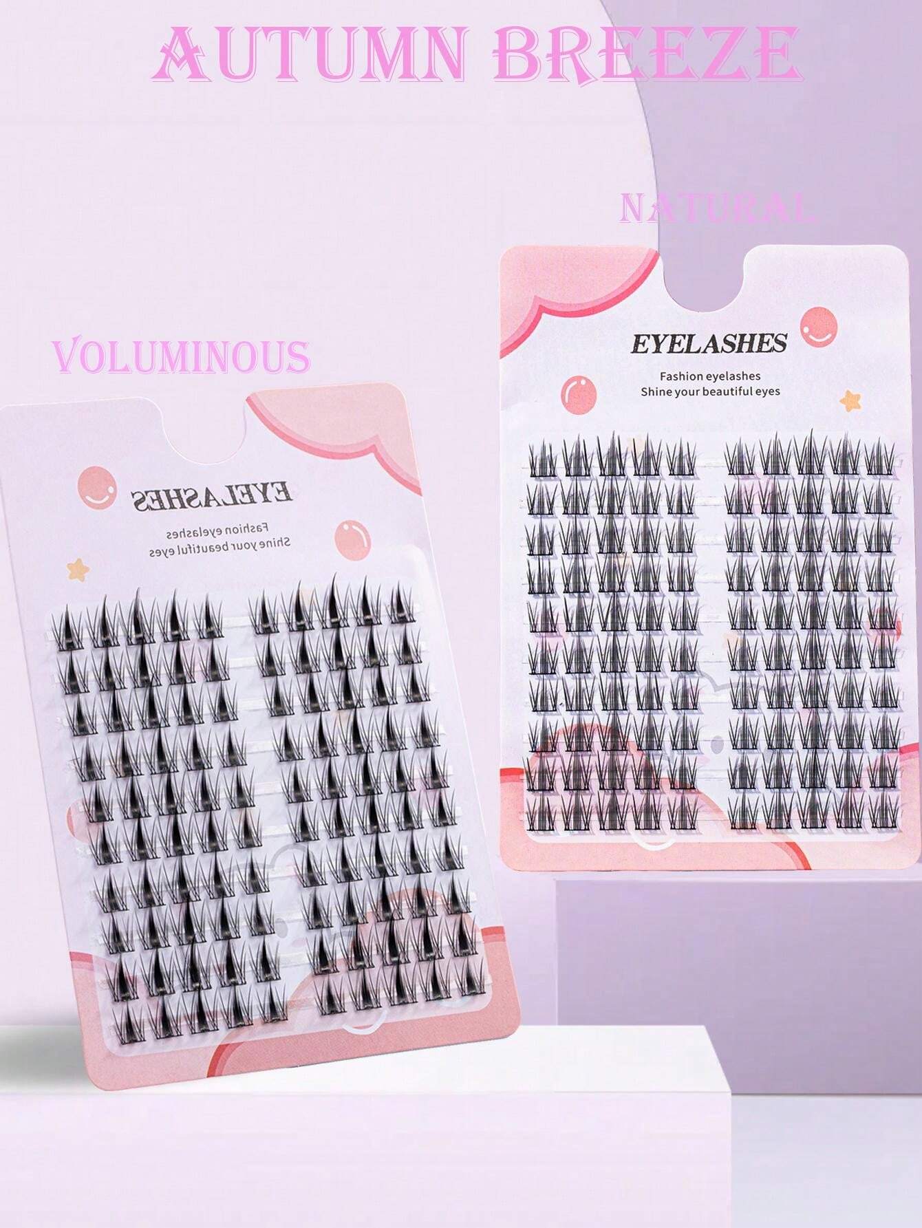 Shein 100 Pcs Autumn Breeze DIY Lshes Clusters Eyelash - الصورة 3