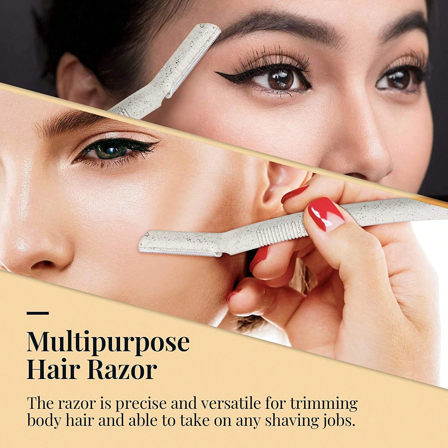 biodegra dable dermaplaning facial and eyebrow razor 6 pcs - الصورة 7
