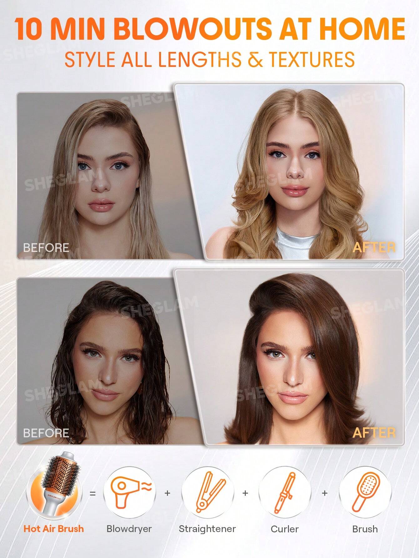 Sheglam Hair Blowout Bliss Volumizing Hot Air Brush 72mm - الصورة 3