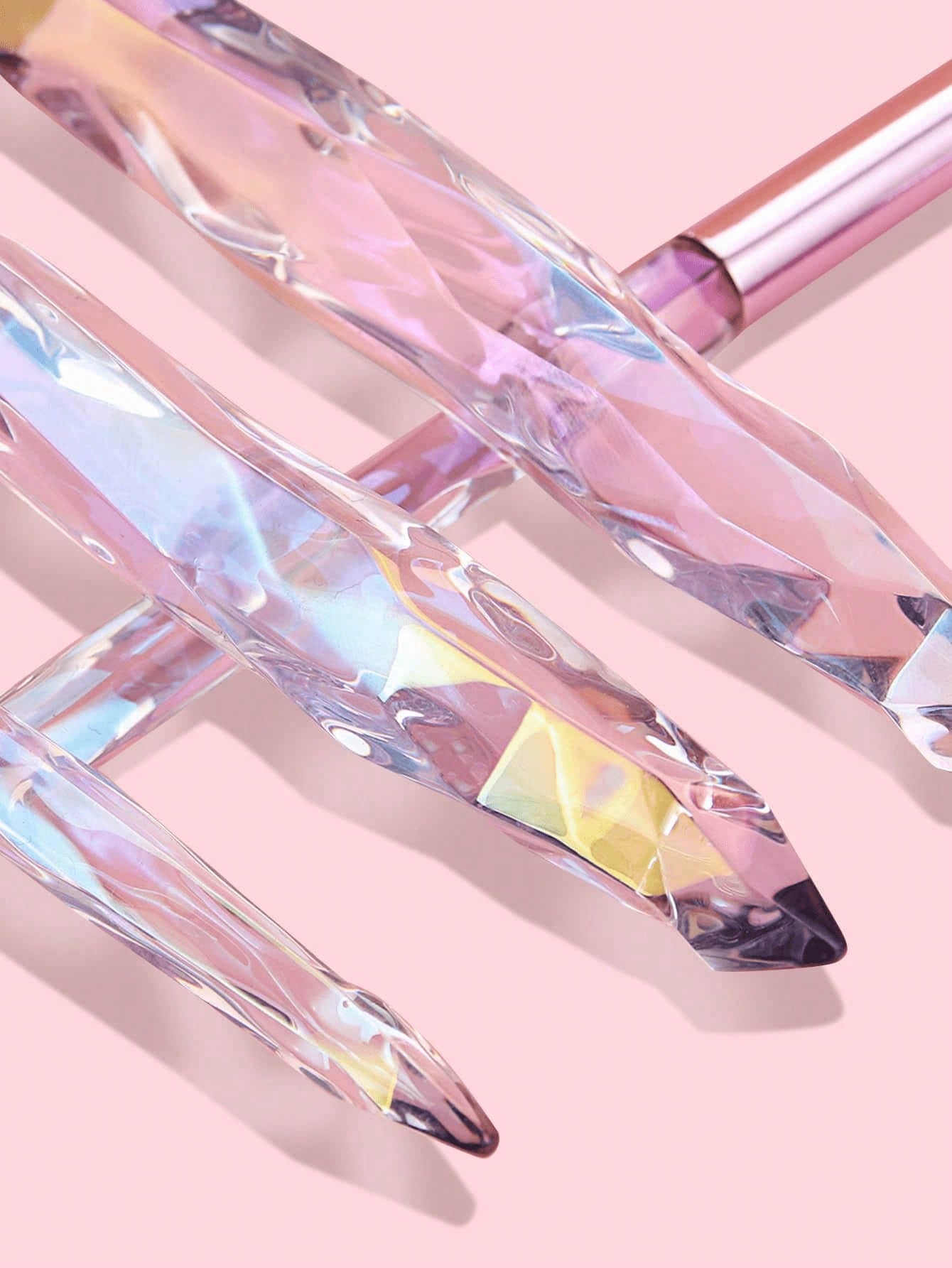 Shein YISE 10 Piece Makeup Brush Set With crystal handle - الصورة 4