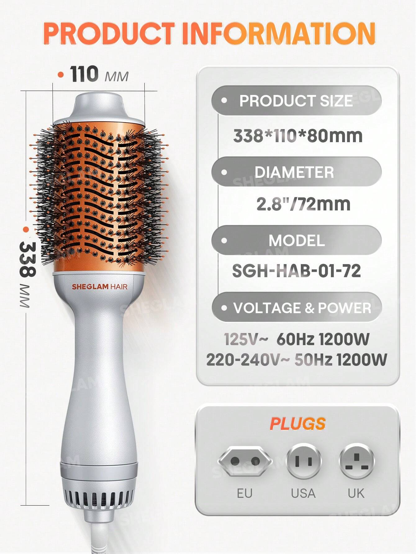 Sheglam Hair Blowout Bliss Volumizing Hot Air Brush 72mm - الصورة 10