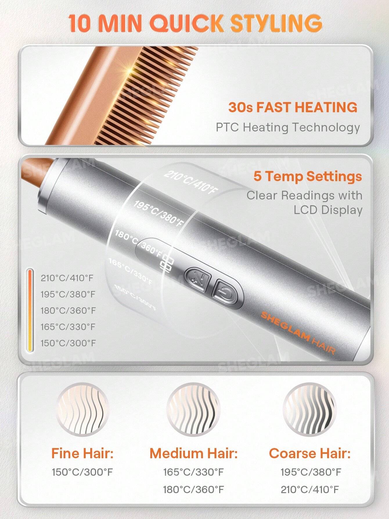 Sheglam Hair Anti-Burn Hot Comb - الصورة 5