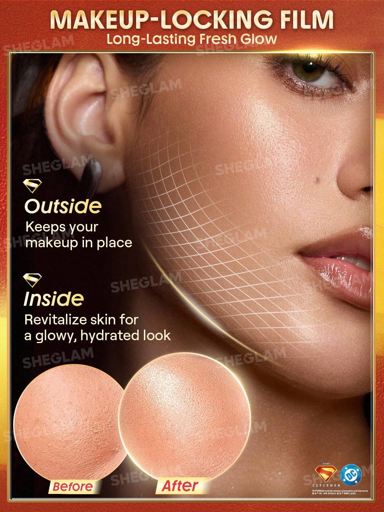 Sheglam Super Man glow grip with niacinamide primer 45ml - الصورة 9