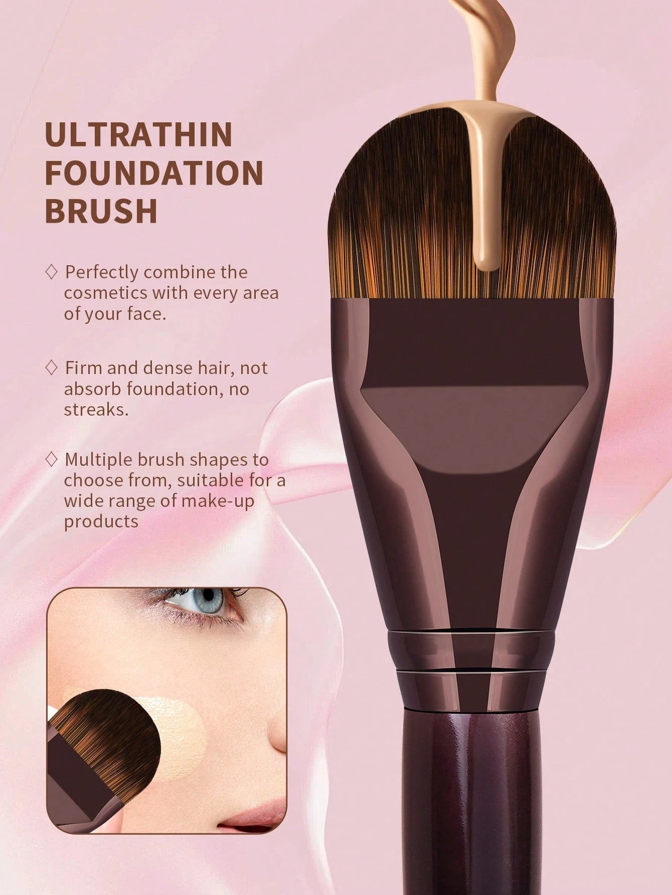 Maange Professional Makeup Brush Set 2 sponge +15pcs with bag - الصورة 7