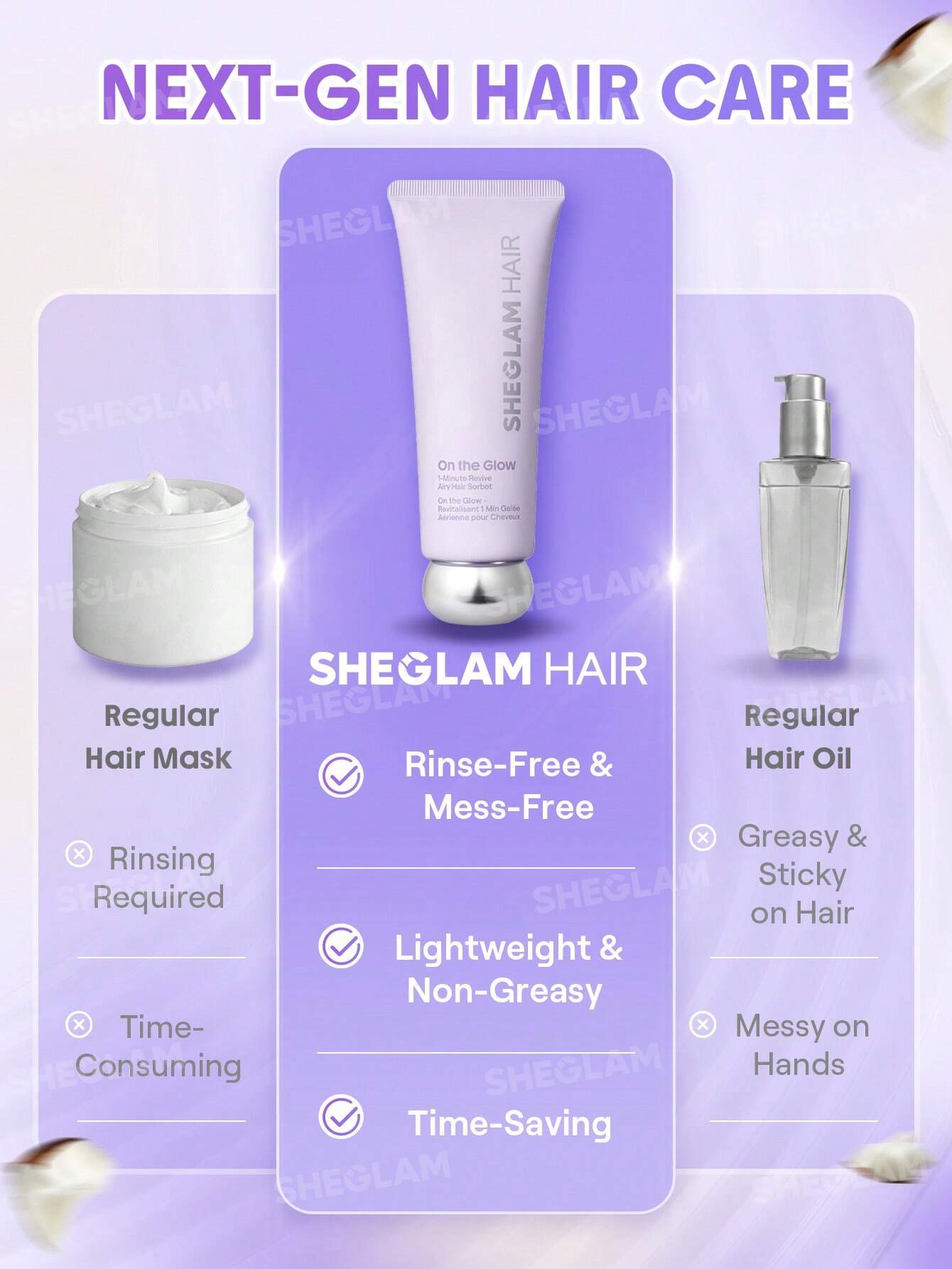 Sheglam Hair On The Glow 1 Minute Revive Airy Hair Sorbet - الصورة 6