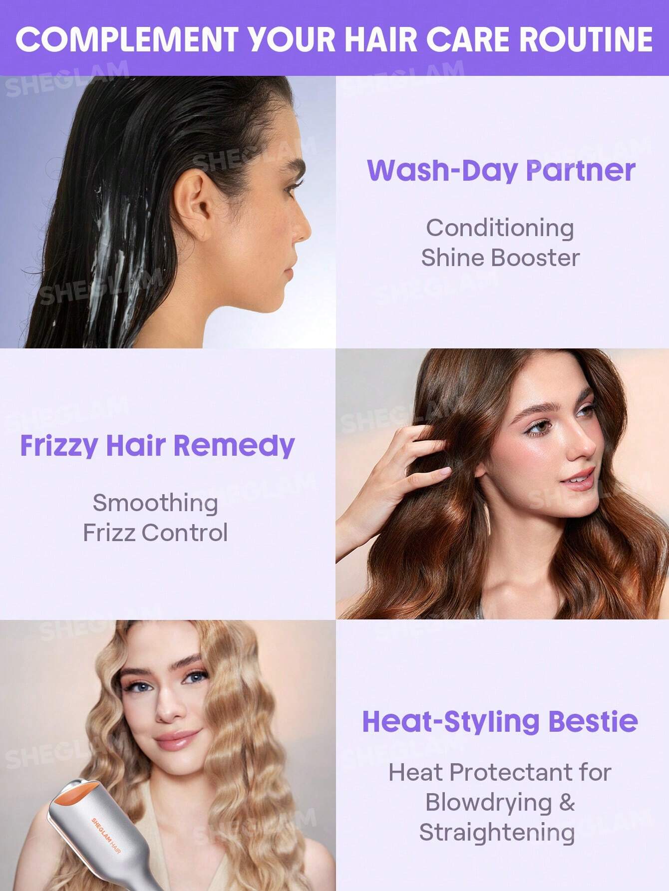 Sheglam Hair On The Glow 1 Minute Revive Airy Hair Sorbet - الصورة 2