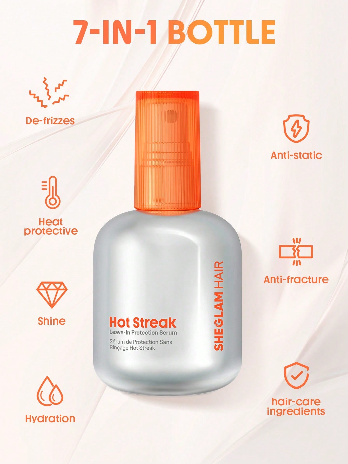 Sheglam Hair Hot Streak Leave-In Protection Serum 10ml - الصورة 5