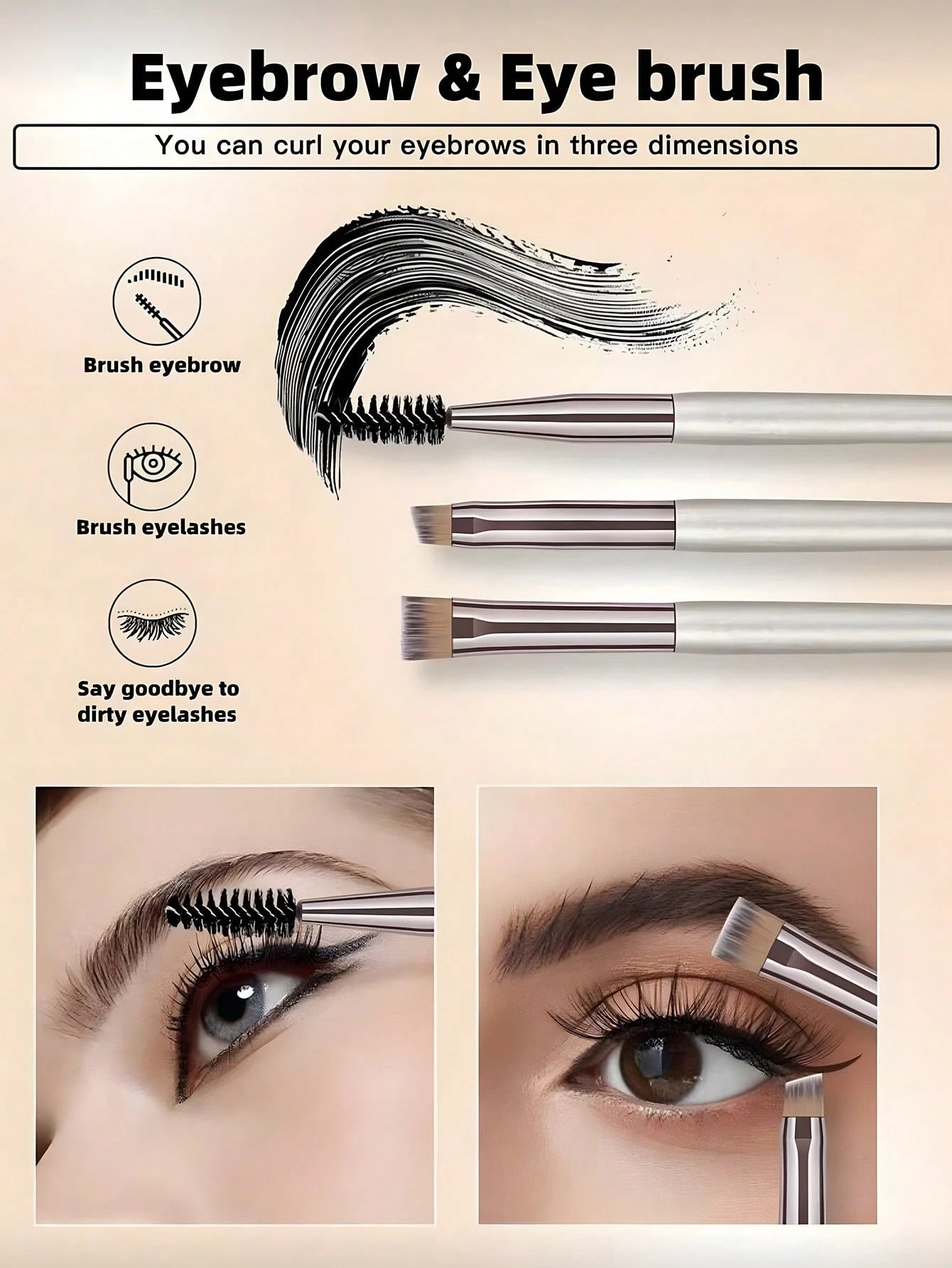 Shein 14Pcs Makeup Brush Set Grey - الصورة 10