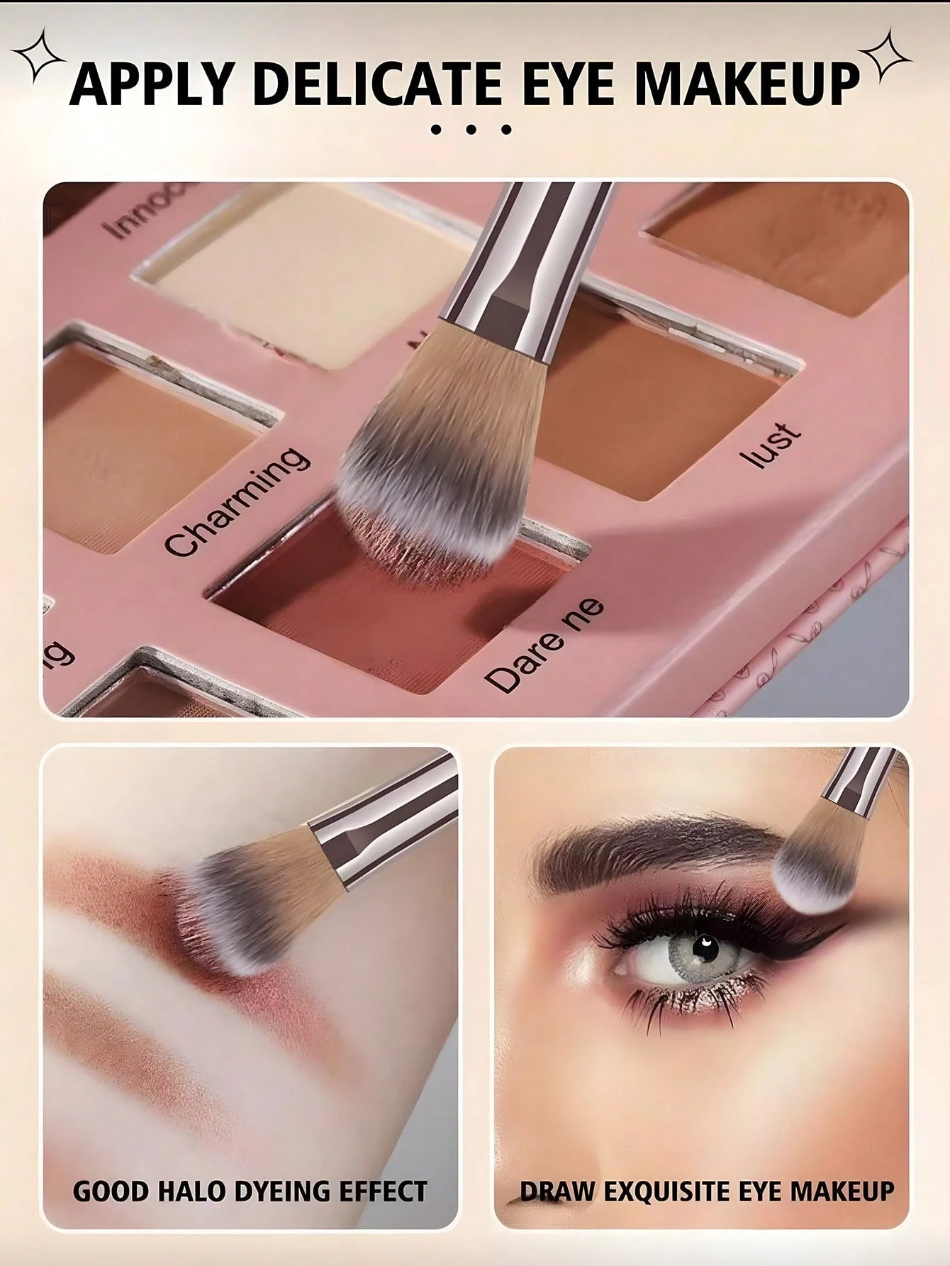Shein 14Pcs Makeup Brush Set Grey - الصورة 5