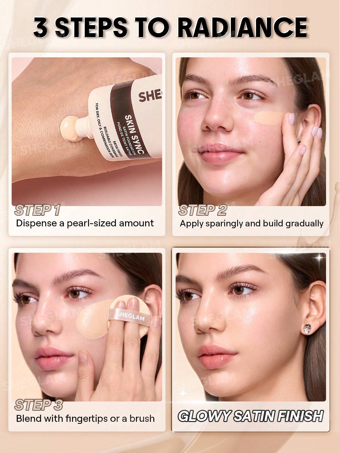 SHEGLAM Skin Sync Satin Foundation - الصورة 8
