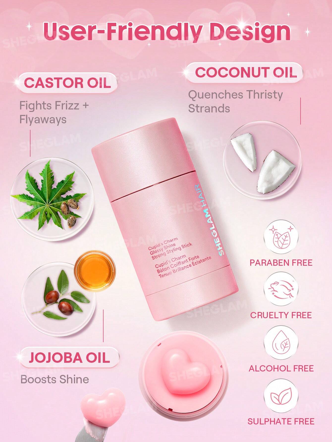 شيجلام Hair Cupid s Charm Glossy Shine Strong تصفيف Stick - الصورة 8