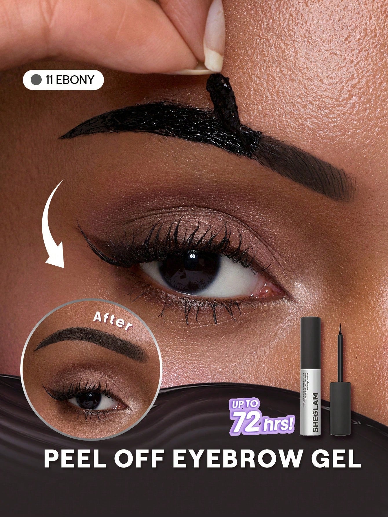 Sheglam Tint Lock Tattoo Peel Off Brow Gel - الصورة 3