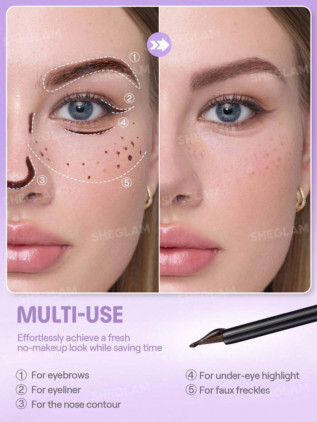 Sheglam Tint Lock Tattoo Peel Off Brow Gel - الصورة 12