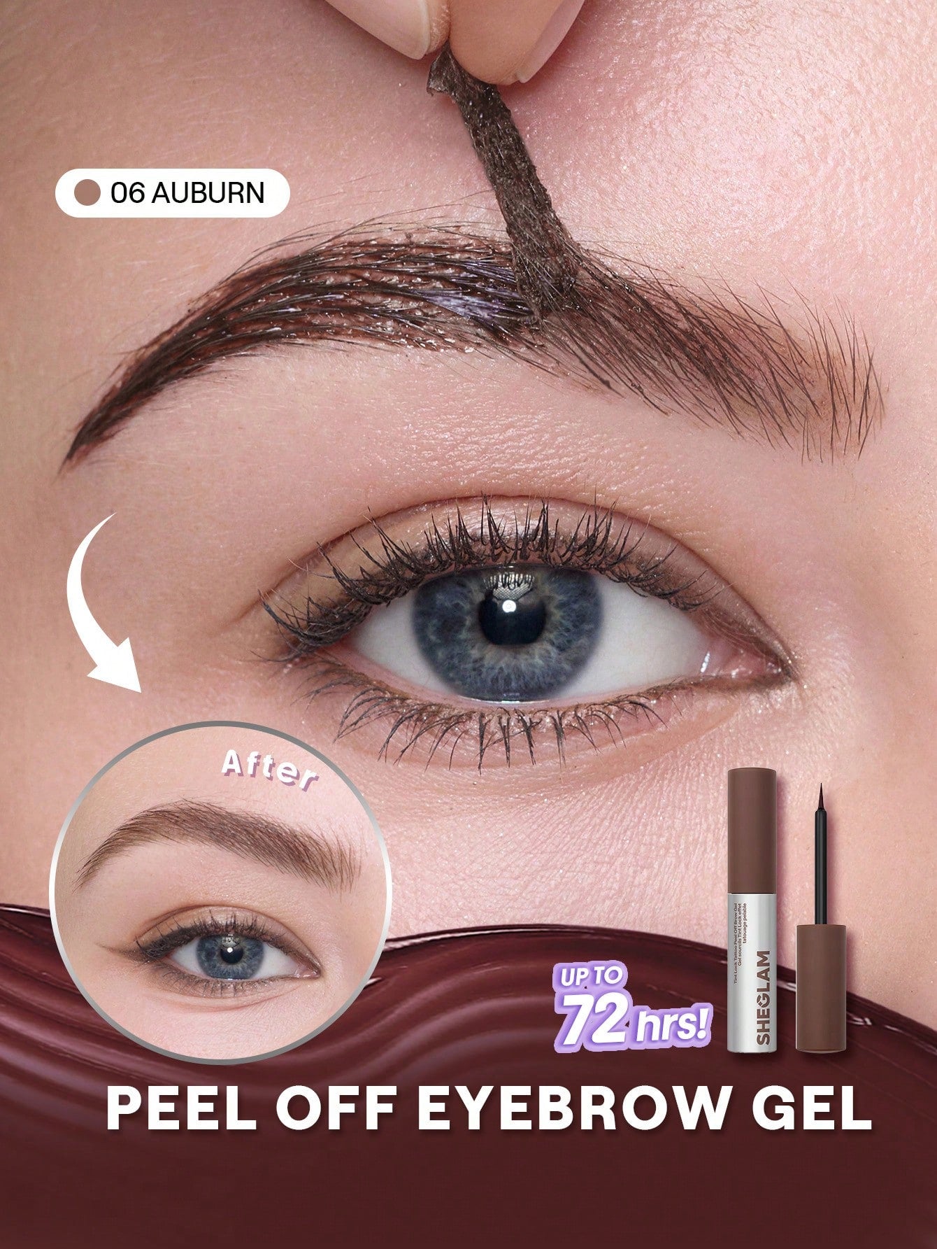 Sheglam Tint Lock Tattoo Peel Off Brow Gel - الصورة 5