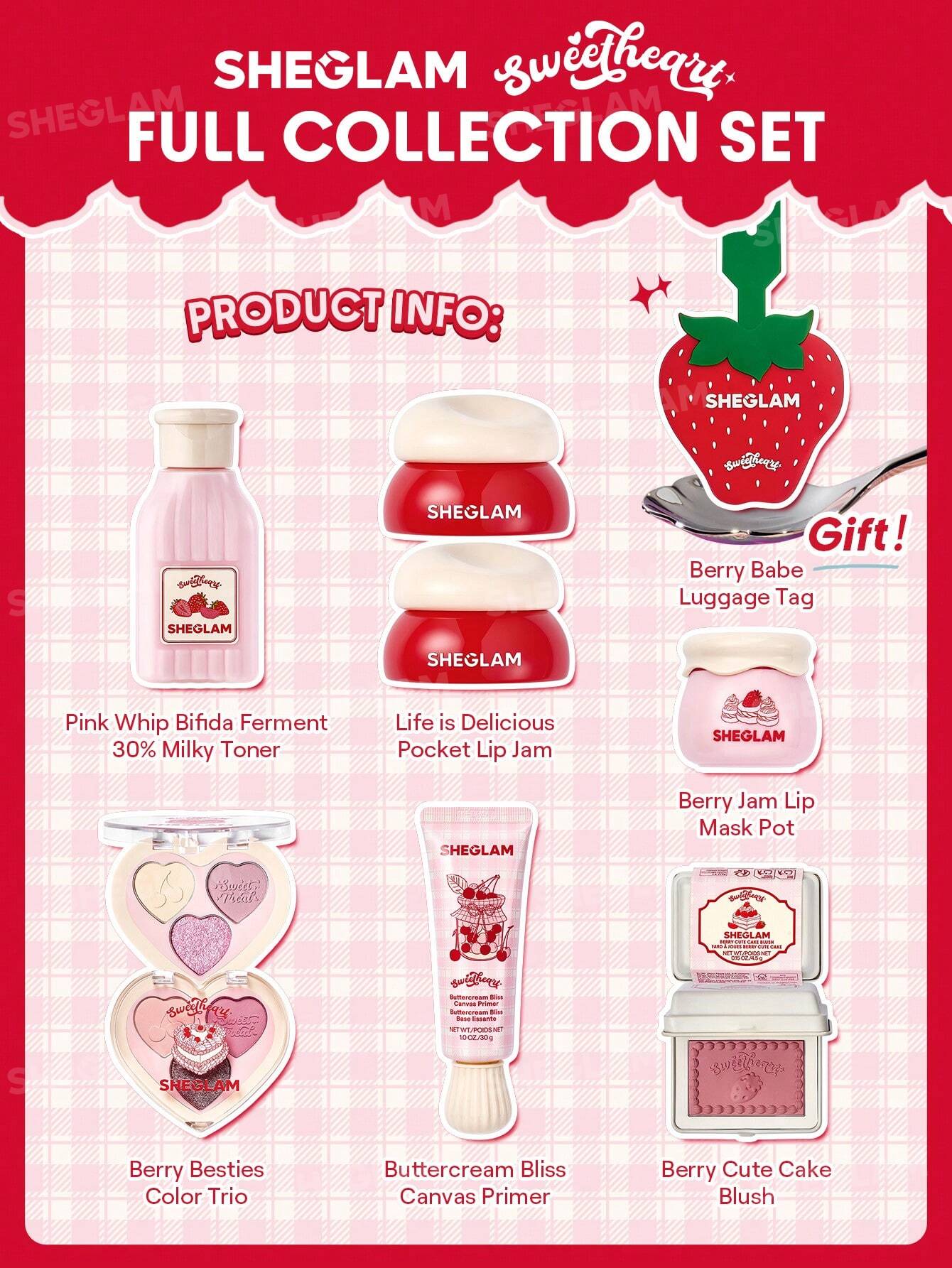 Sheglam sweetheart full collection set - الصورة 10