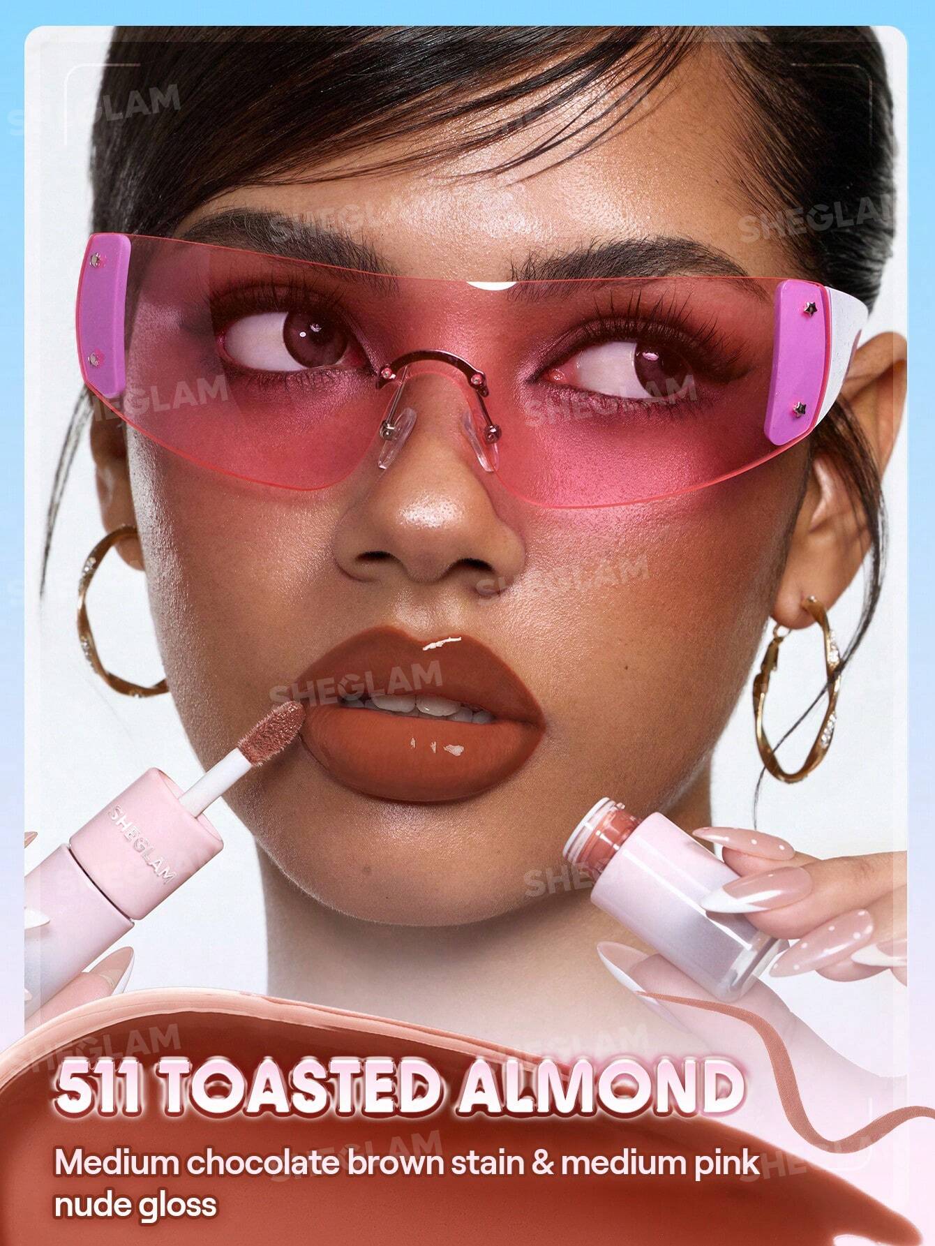 SHEGLAM Line To Shine Peel-Off Lip Stain & Gloss Duo - الصورة 34
