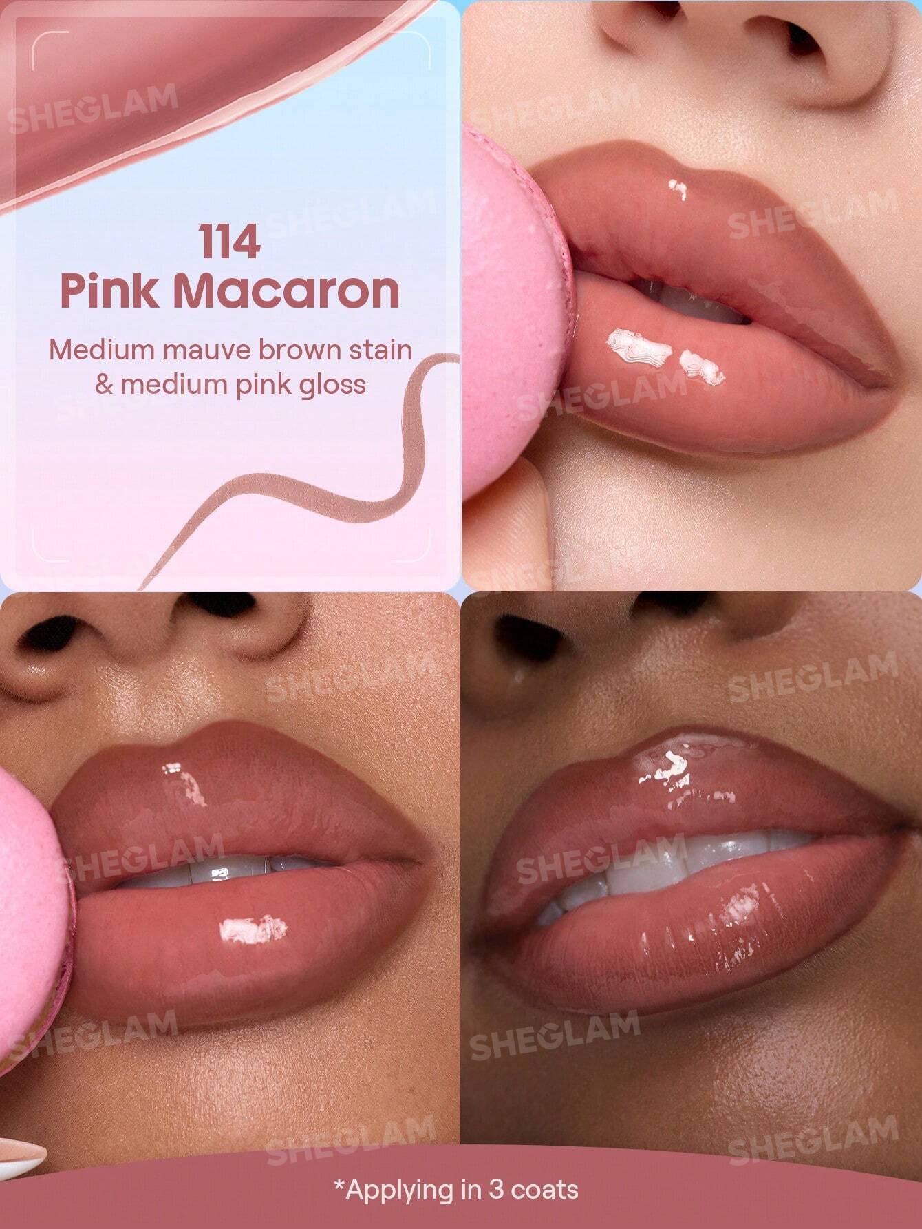 SHEGLAM Line To Shine Peel-Off Lip Stain & Gloss Duo - الصورة 45