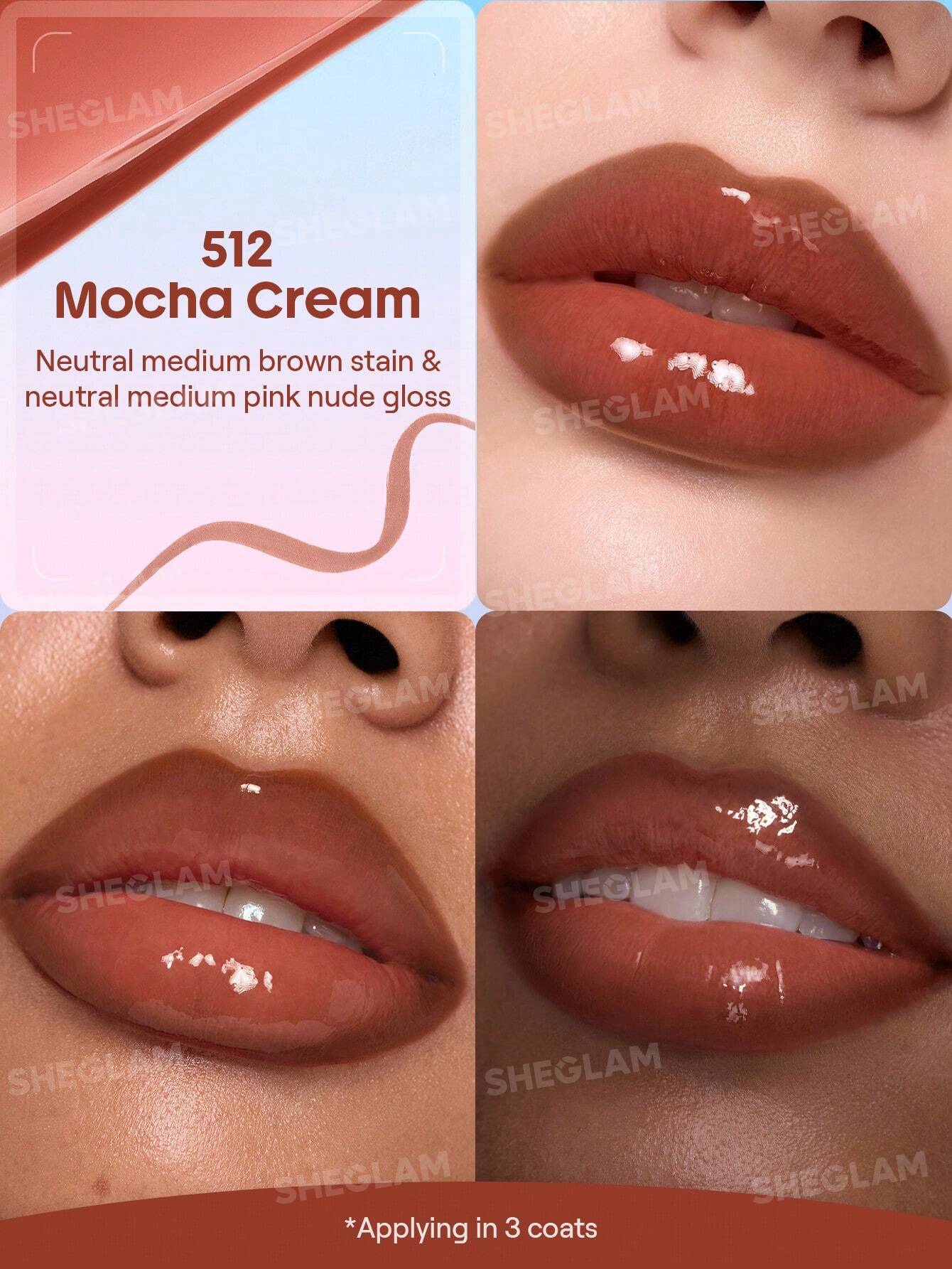 SHEGLAM Line To Shine Peel-Off Lip Stain & Gloss Duo - الصورة 21