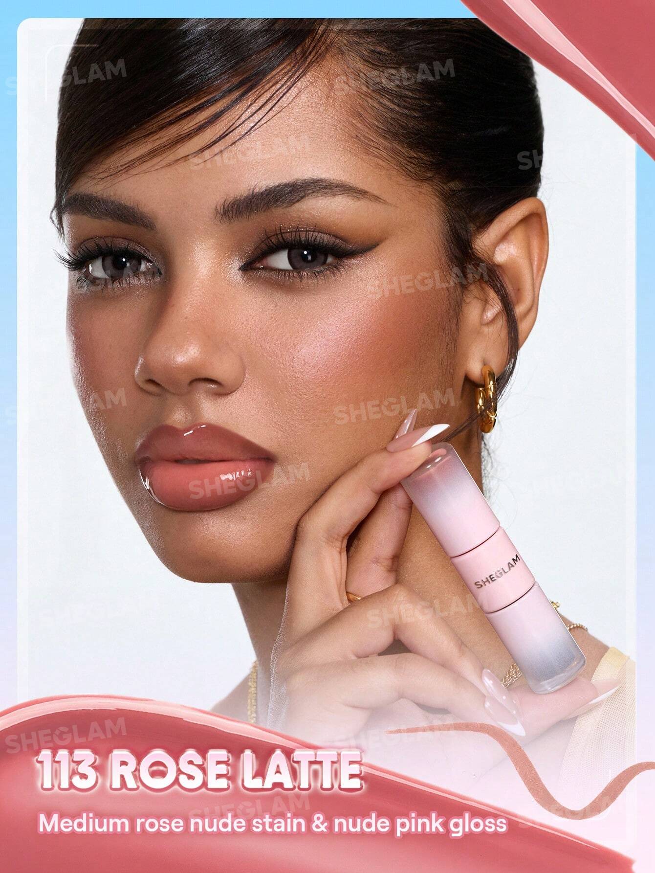 SHEGLAM Line To Shine Peel-Off Lip Stain & Gloss Duo - الصورة 18