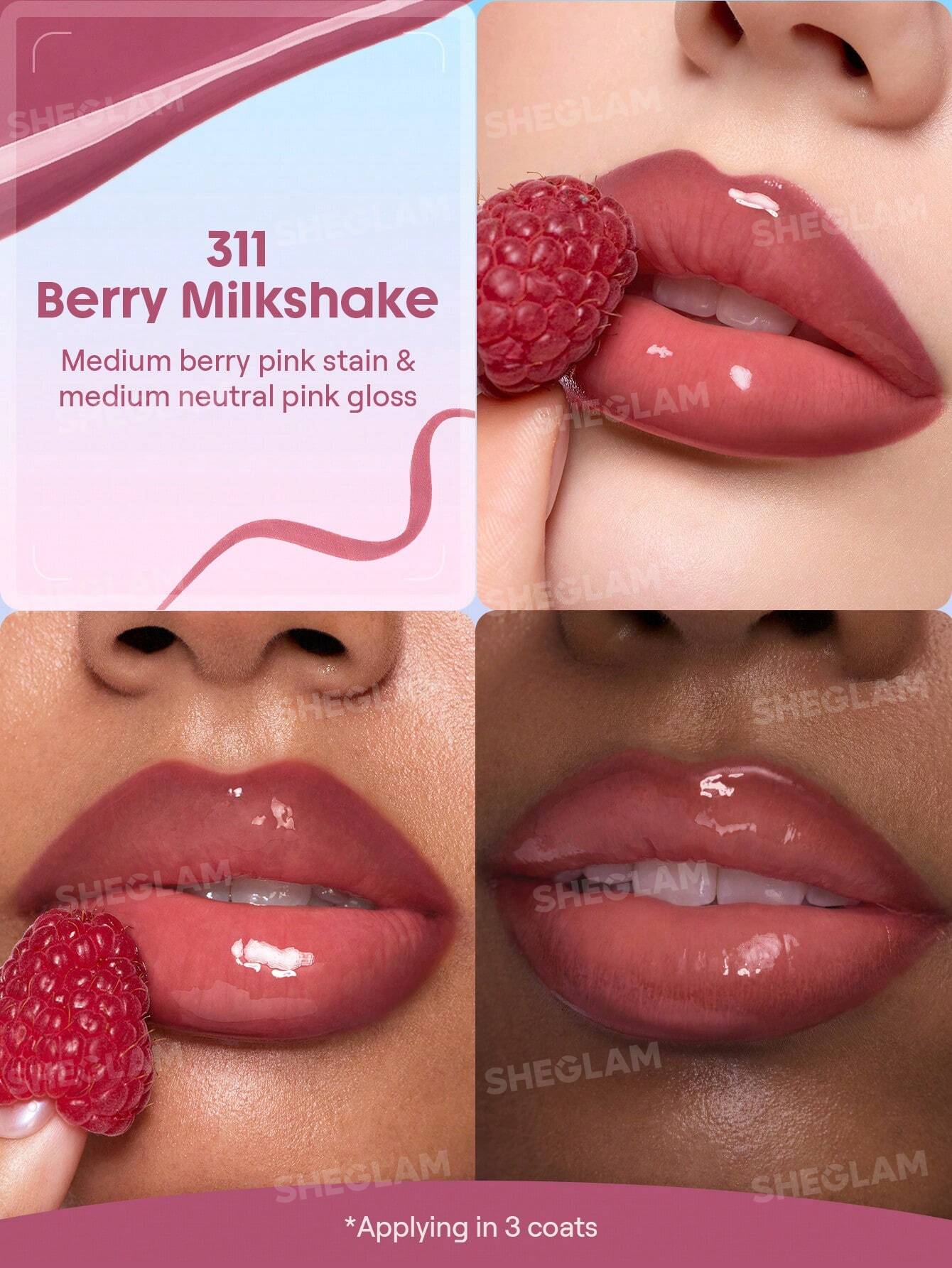 SHEGLAM Line To Shine Peel-Off Lip Stain & Gloss Duo - الصورة 41
