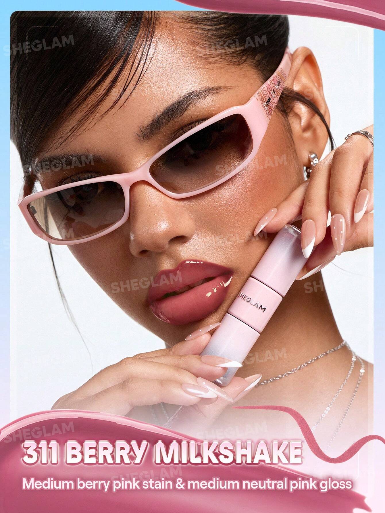 SHEGLAM Line To Shine Peel-Off Lip Stain & Gloss Duo - الصورة 42