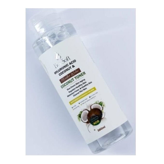 BIO SOFT MICELLAR WATER 380ML HYALURONIC and COCONUT - الصورة 3