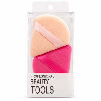 Triangle Velvet Makeup Powder Puff Set - 2 Pcs