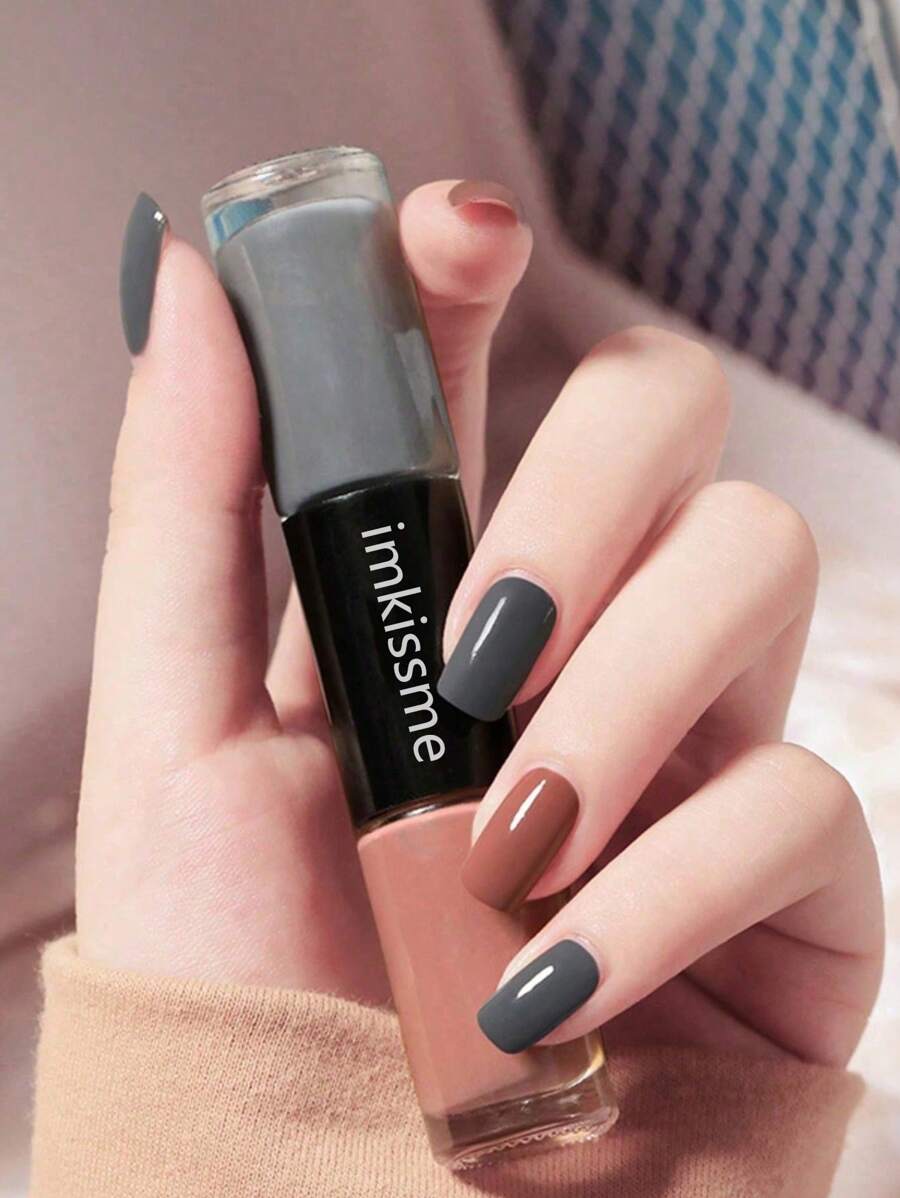 Shein Bolania 2-Color Quick Dry Nail Polish - الصورة 16