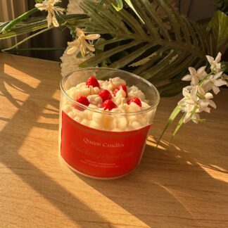 Strawberry Cream Scented Candle in Glass Jar