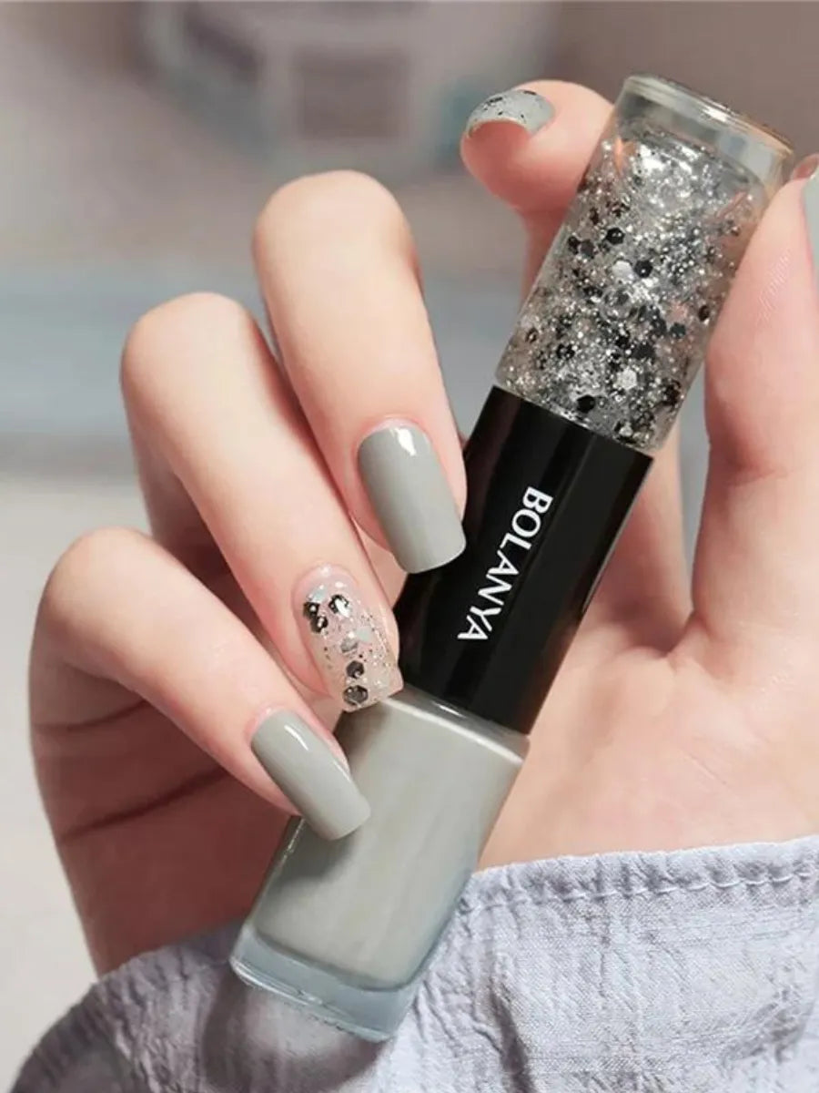 Shein Bolania 2-Color Quick Dry Nail Polish - الصورة 10