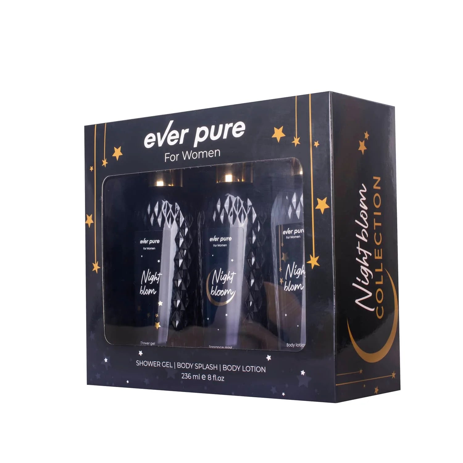 Box Ever Pure Night Blom Body Lotion + Body Splash + Shower Gel 236ml - الصورة 4