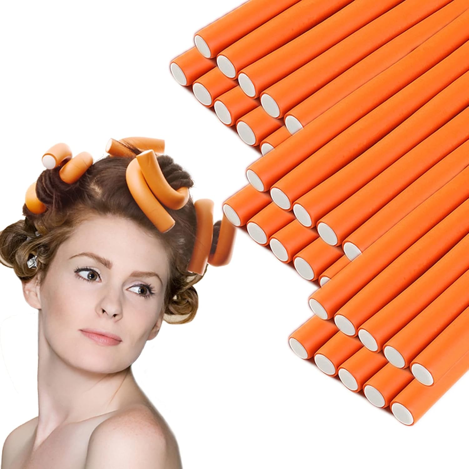10 Pcs Flexible Curling Rods Twist Foam Hair Rollers 0.3in - الصورة 2