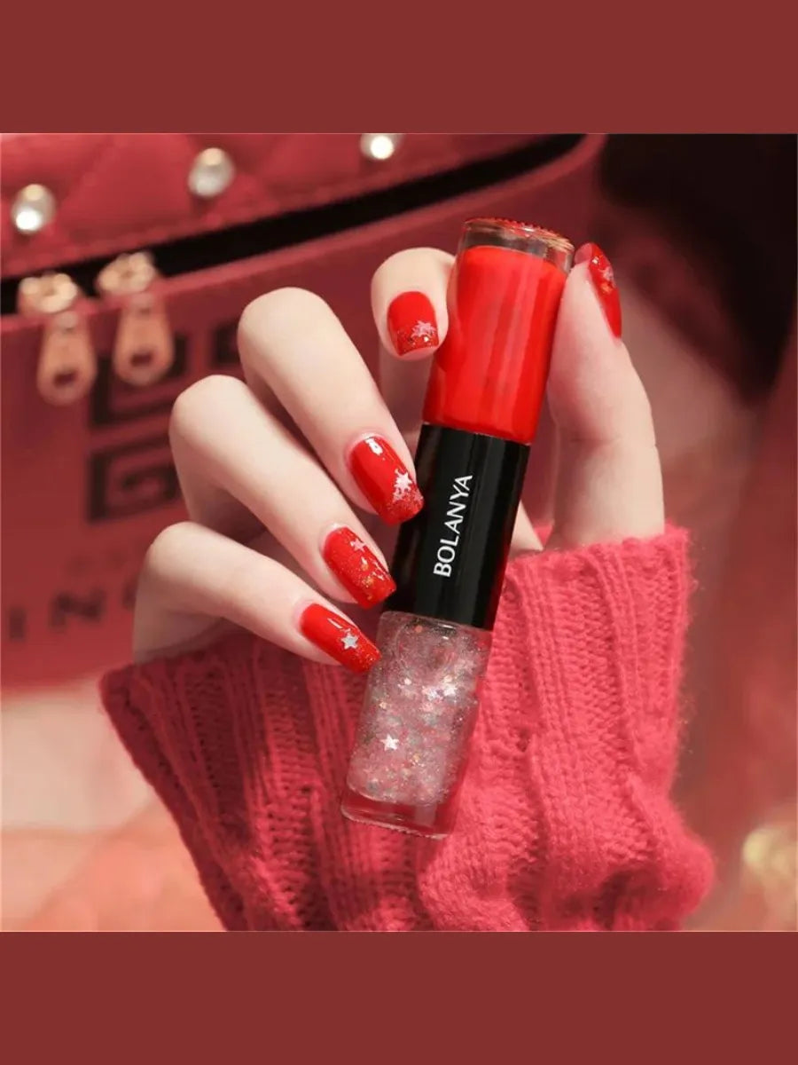 Shein Bolania 2-Color Quick Dry Nail Polish - الصورة 8