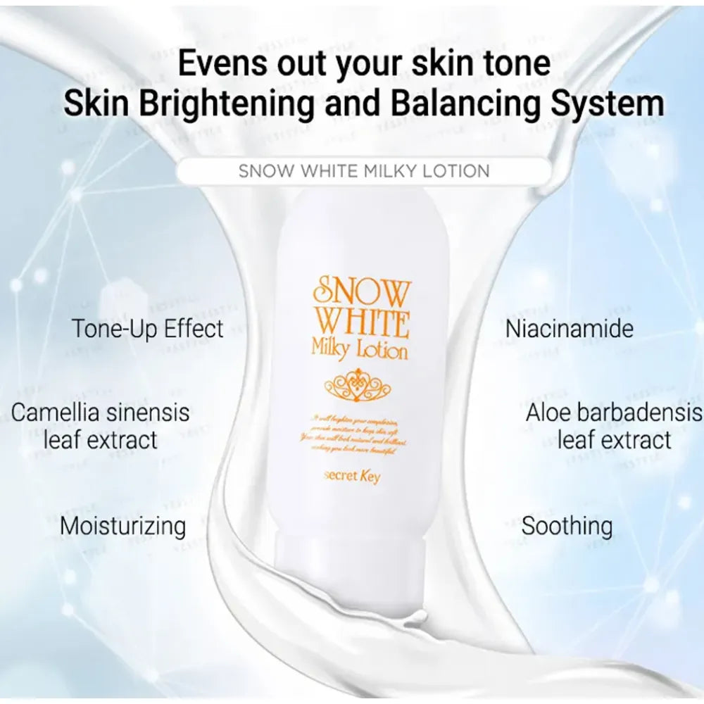 Secret Key Snow White Milk Skin Lightening Lotion 120g - الصورة 2