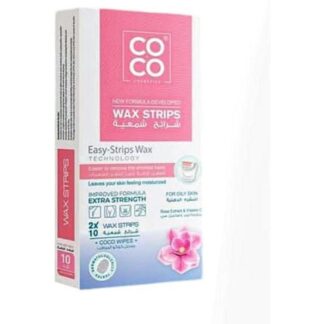Coco Strips Waxy للشعر Removal مع Rose- 10 Strips