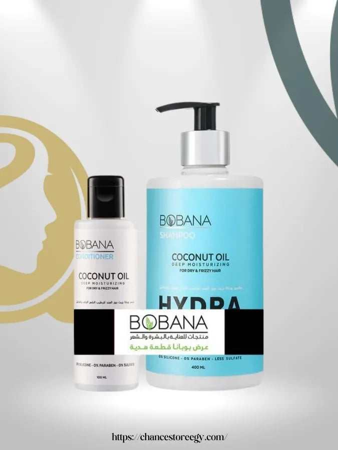 Bobana Coconut Oil Shampoo 400ml + Gift Coconut Oil Conditioner 100ml - الصورة 2