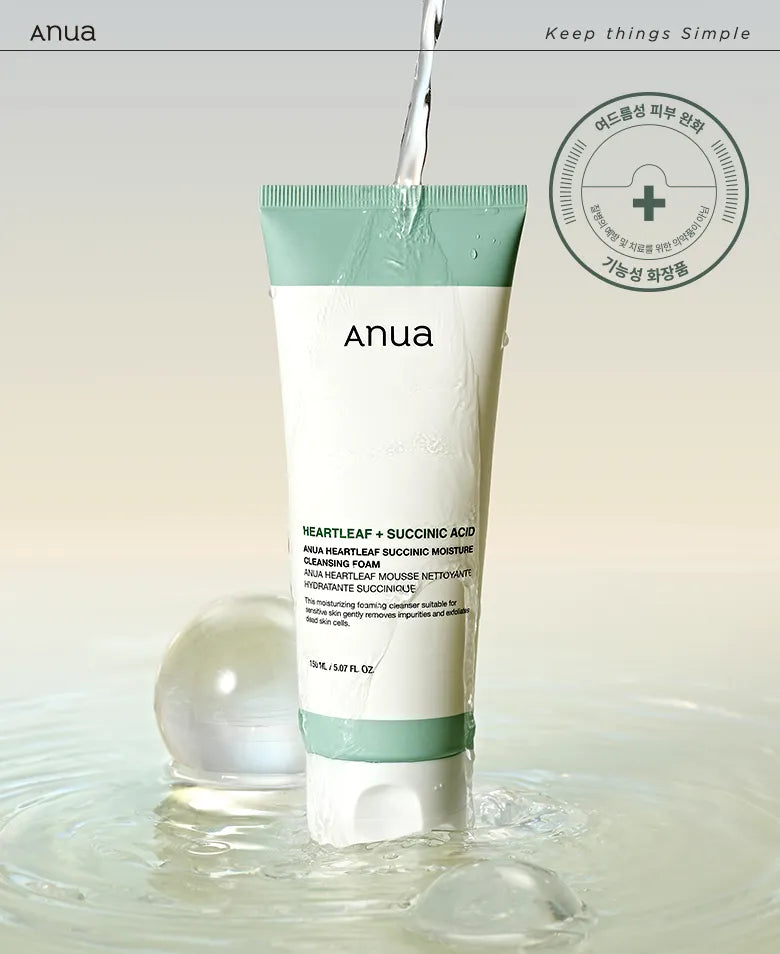 Anua Heartleaf Succinic Moisture Cleansing Foam 150ml - الصورة 3