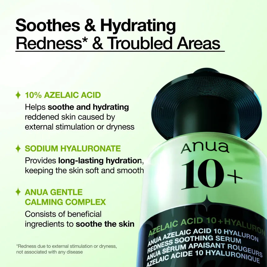 Anua Azelaic Acid 10 Hyaluron Redness Soothing Serum 50ml - الصورة 6