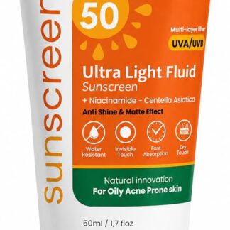Leaves Ultra-Light Fluid Sunscreen for Oily & Combination Skin 50ml