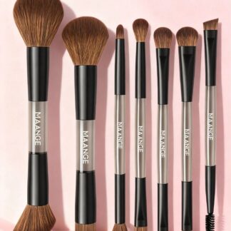 Maange 7Pcs Makeup Brush Black