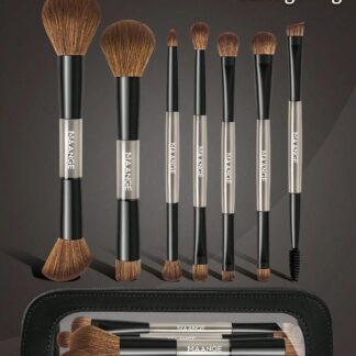 Maange 7Pcs Makeup Brush Black With Bag