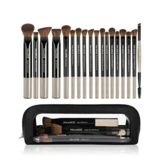 Maange Makeup Brush Set 18 Pcs With Bag Black