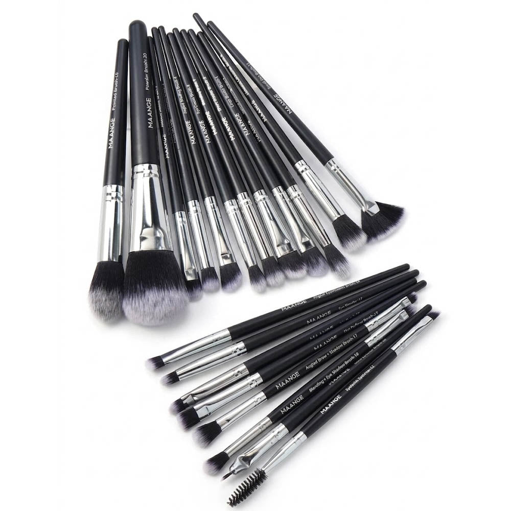 Maange Professional Makeup Brush Set 20 Pieces - Black