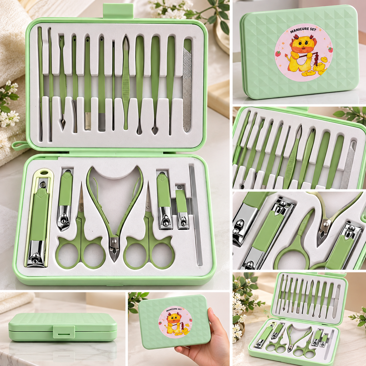 Manicure Pedicure Set with Case - 20 pcs